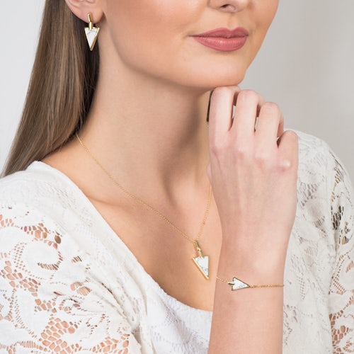 Komplet biżuterii Savicki: srebro pozłacane, howlity